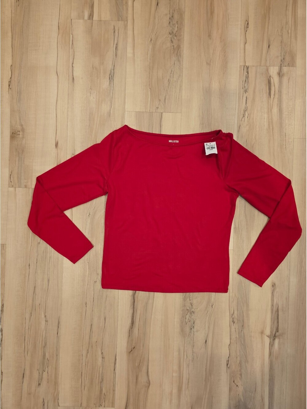 Hollister Women's Long Sleeve Red Top Size Large